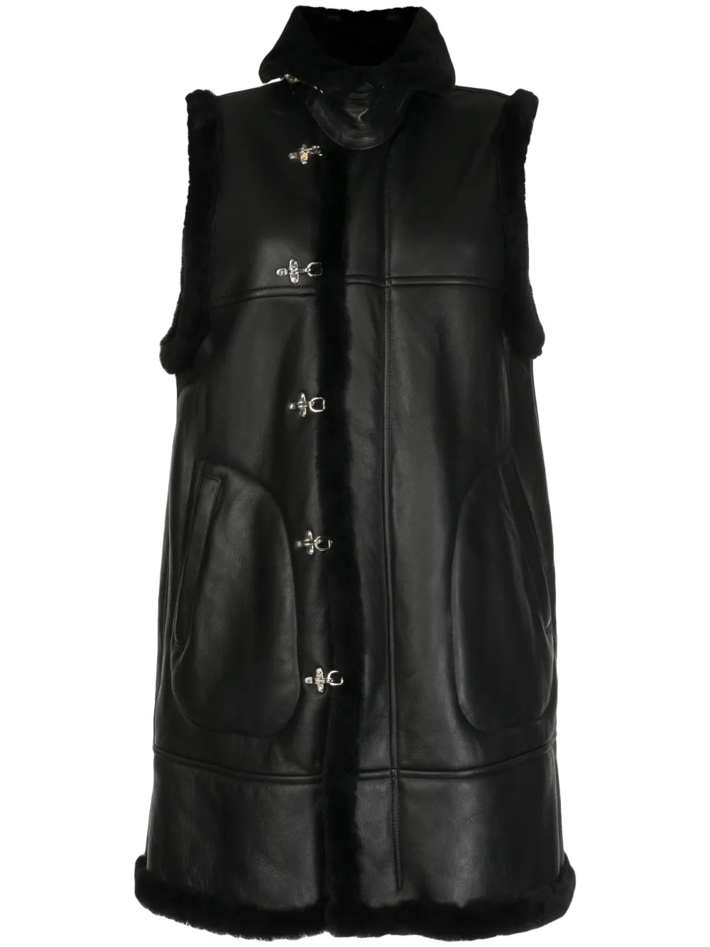Long-Length Leather Coat