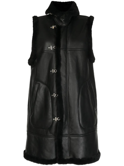Long-Length Leather Coat
