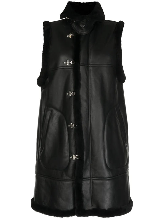 Long-Length Leather Coat