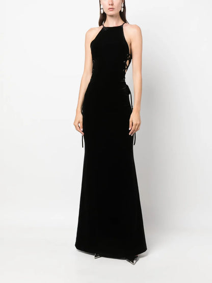 Lattice Lace-Up Gown