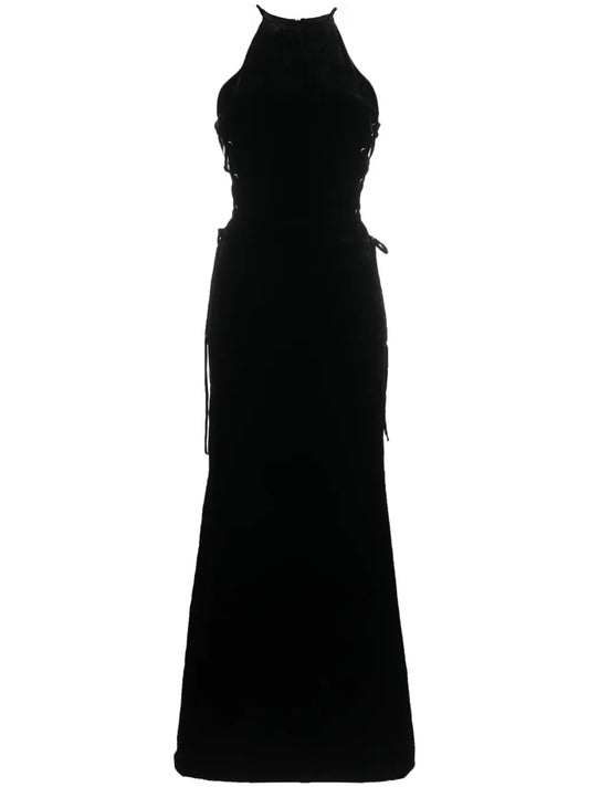 Lattice Lace-Up Gown