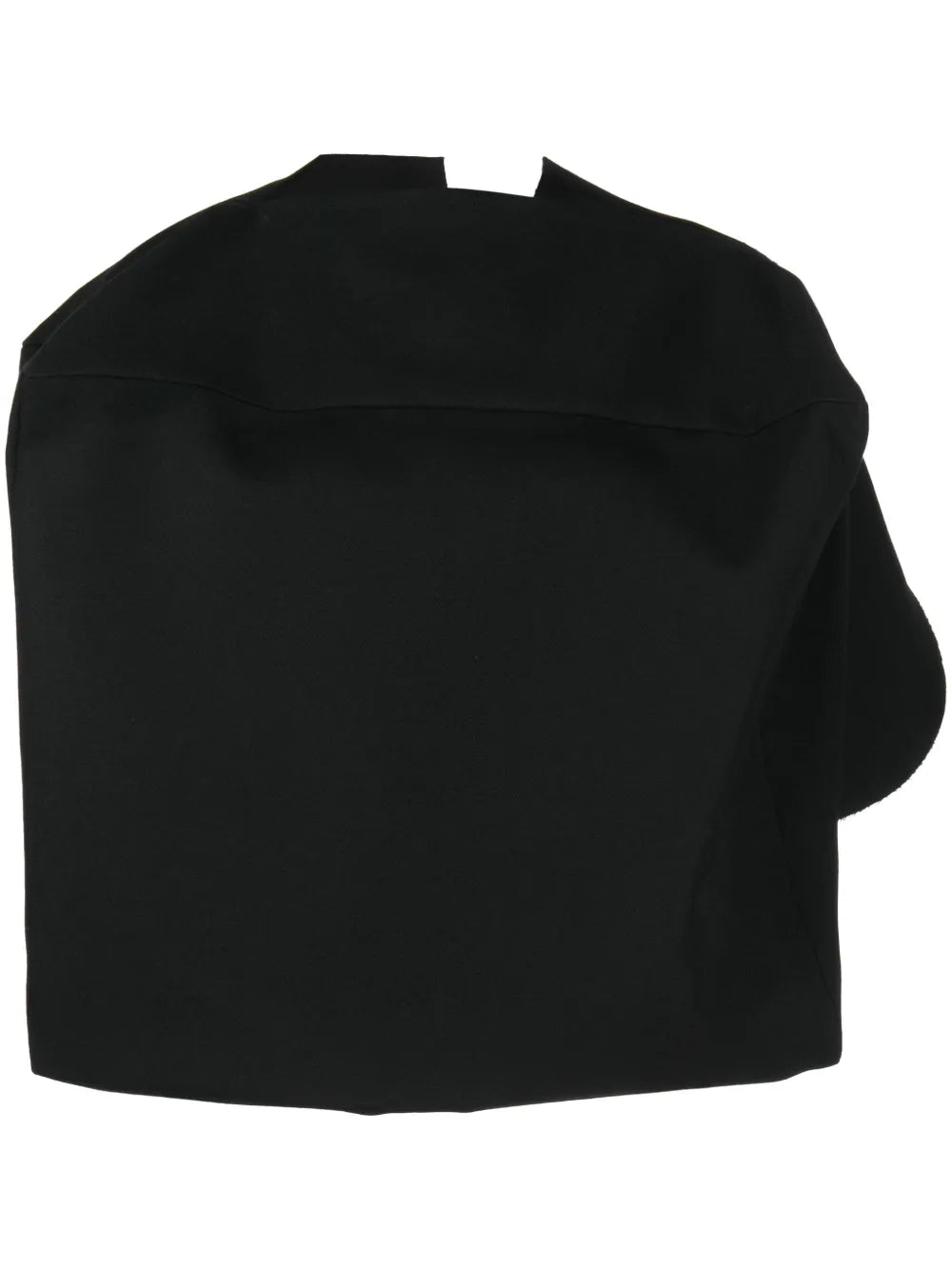 Oversized-Frame Wool Cropped Top