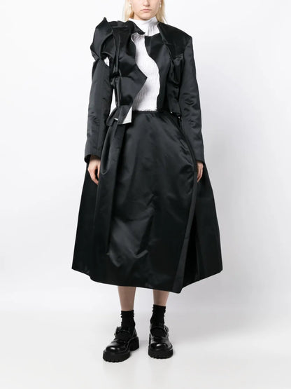 Gathered -Effect Layered Blazer