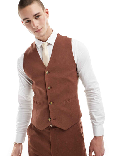Wedding Skinny Suit Waistcoat