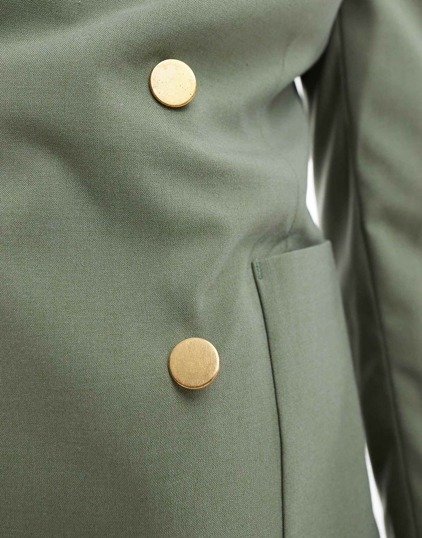 Wedding Skinny Blazer With Gold Buttons