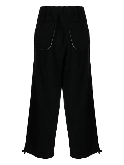 Elasticated-Waist Wool Trousers
