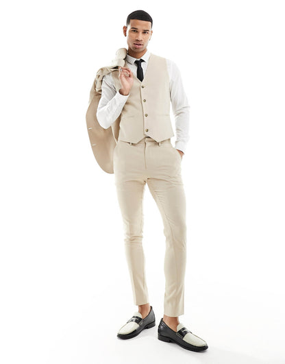 Wedding Super Skinny Suit Waistcoat