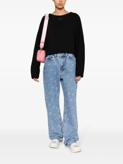 Halle Logo-Embroidered Sweatshirt