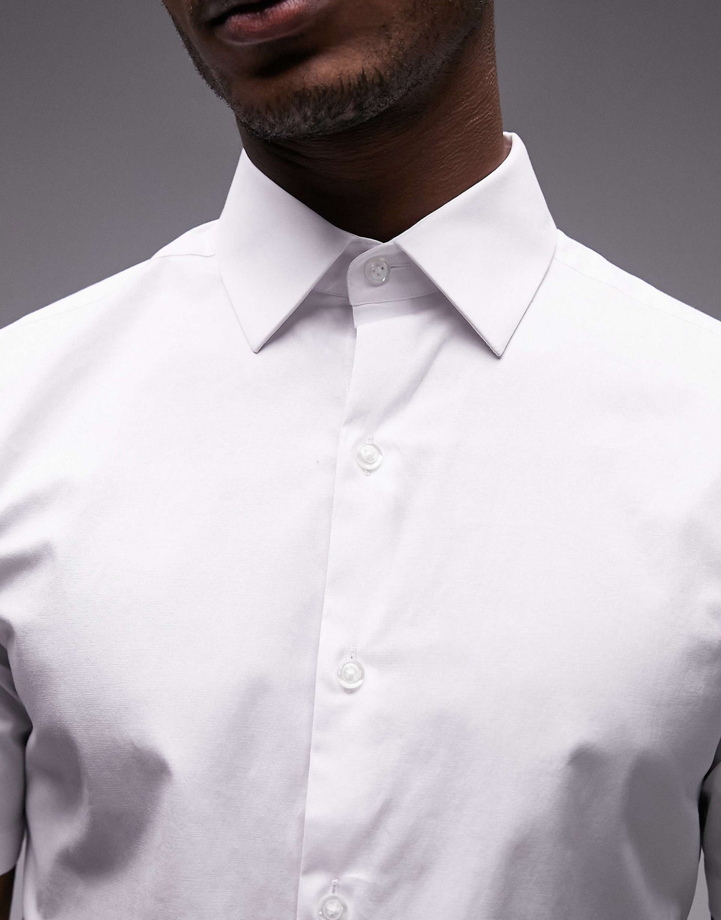 Short Sleeve Formal Slim Stretch Fit Shirt