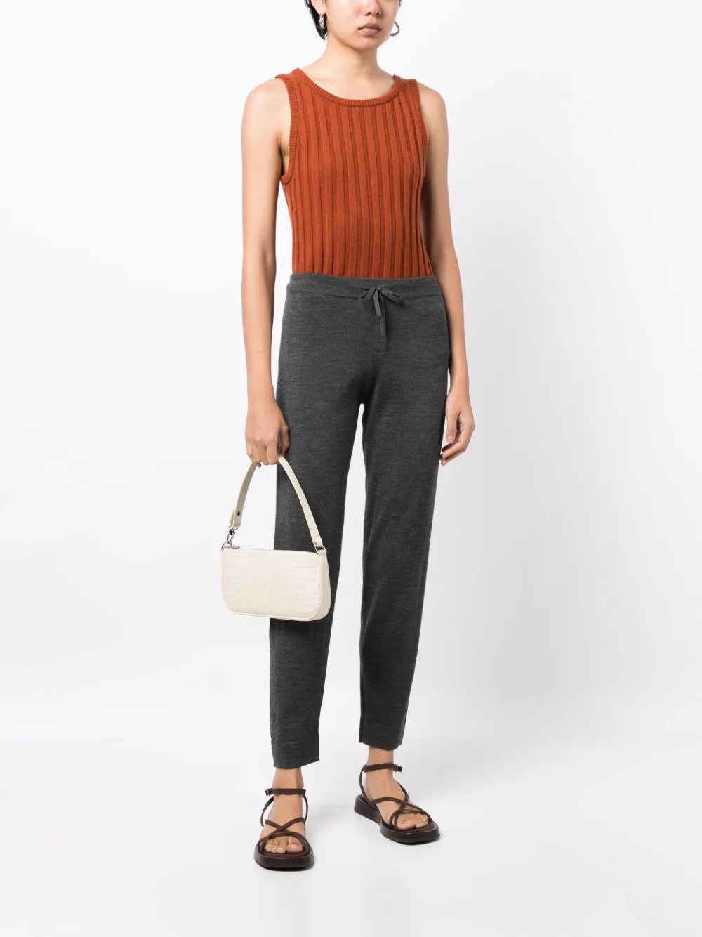 Fine-Knit Drawstring-Waist Trousers