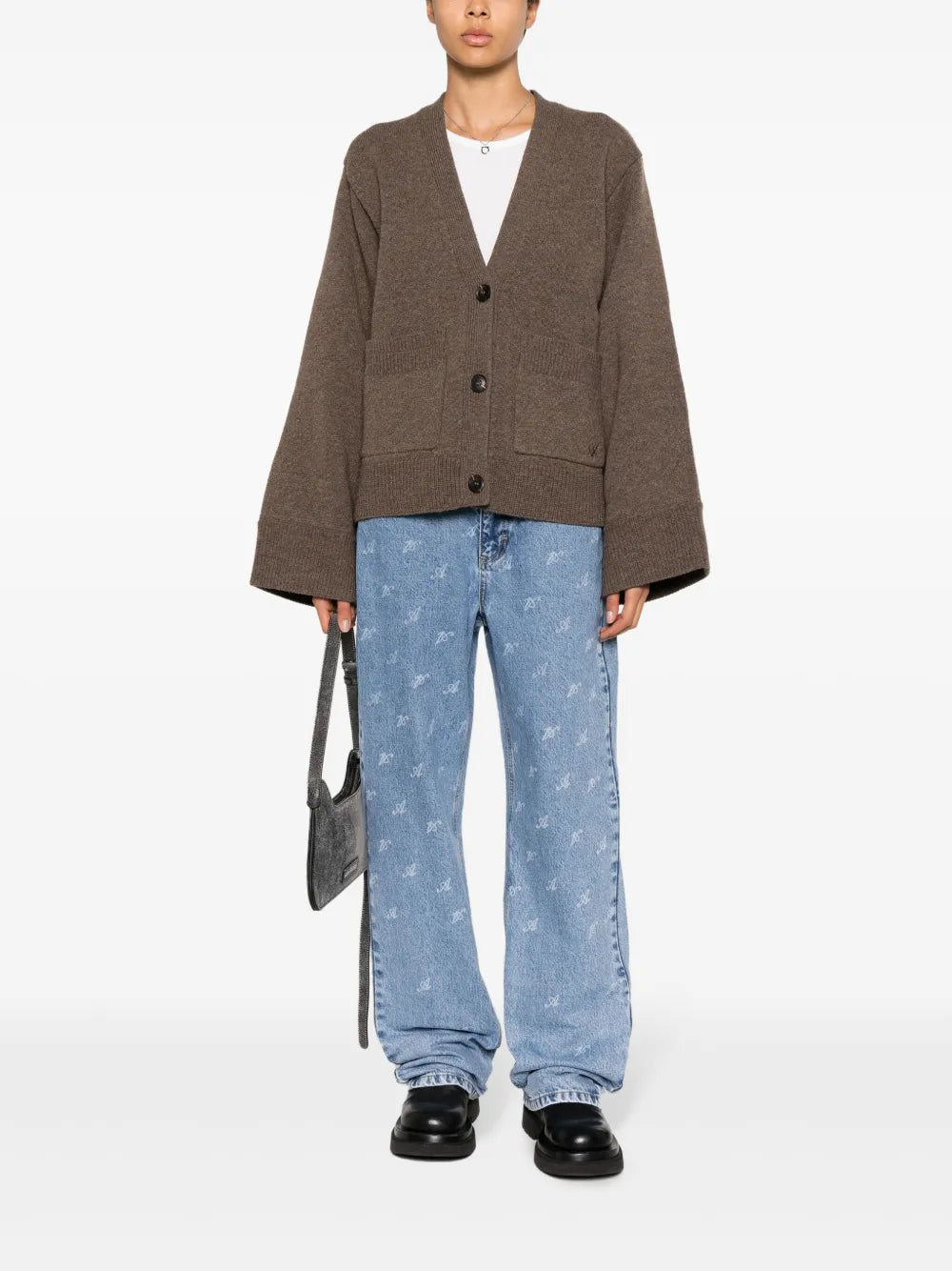 Memory V-Neck Wool Cardigan