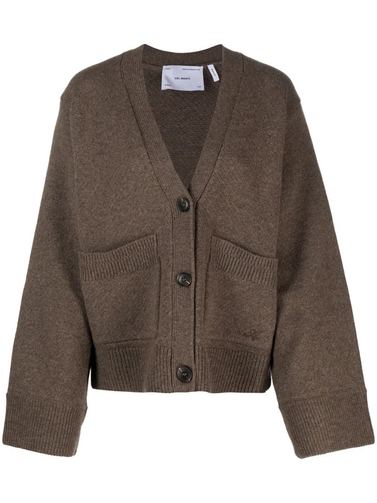 Memory V-Neck Wool Cardigan