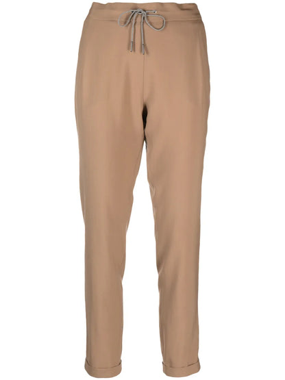 Drawstring-Waist Virgin-Wool Trousers