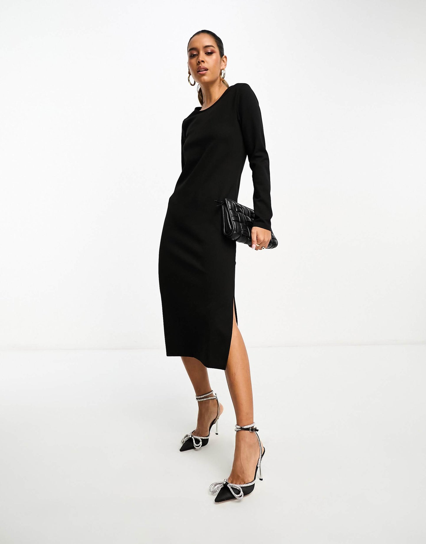 Round Neck Jersey Midi Jumper Dress