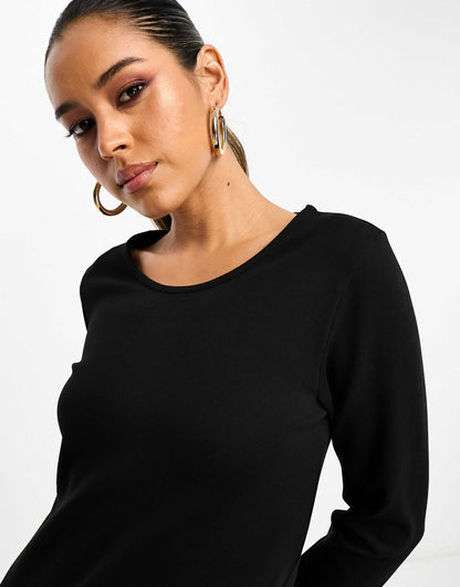 Round Neck Jersey Midi Jumper Dress