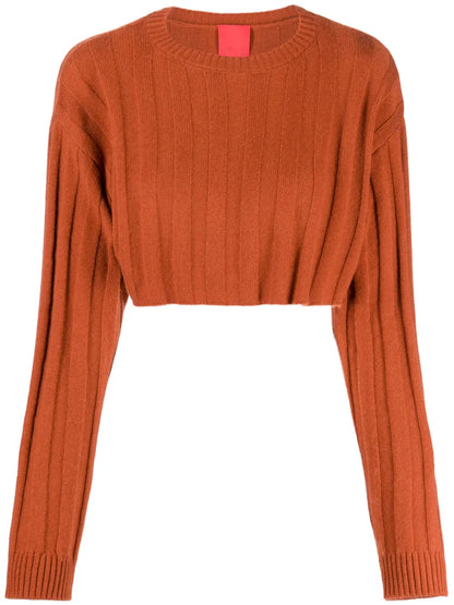 Remy Ribbed-Knit Cropped Jumper