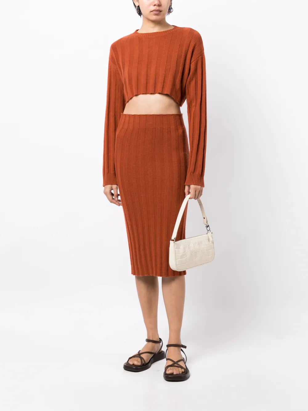 Remy Ribbed-Knit Cropped Jumper