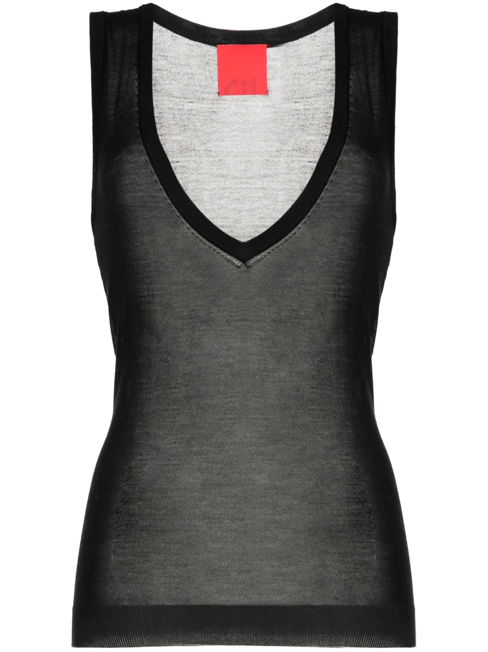 Semi-Sheer Silk Tank Top
