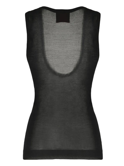 Semi-Sheer Silk Tank Top