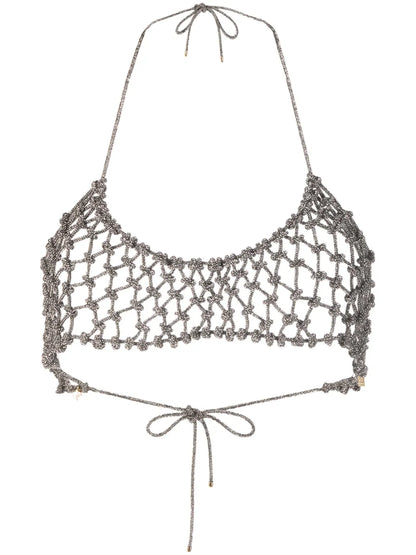 Nodi Crystal-Embellished Bra