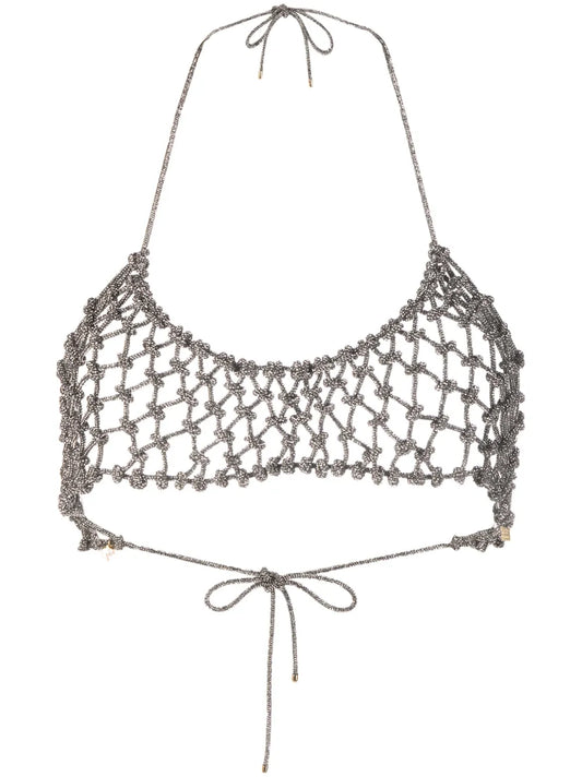 Nodi Crystal-Embellished Bra