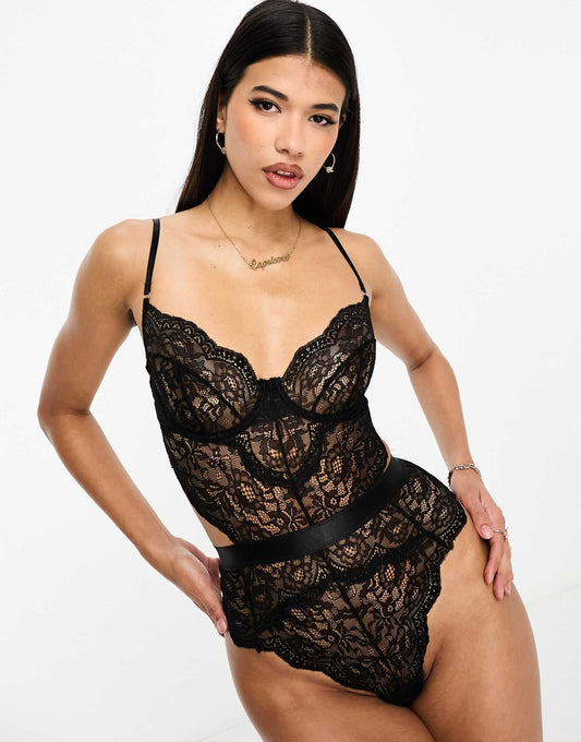 Hold Me Tight Underwire Lace Bodysuit