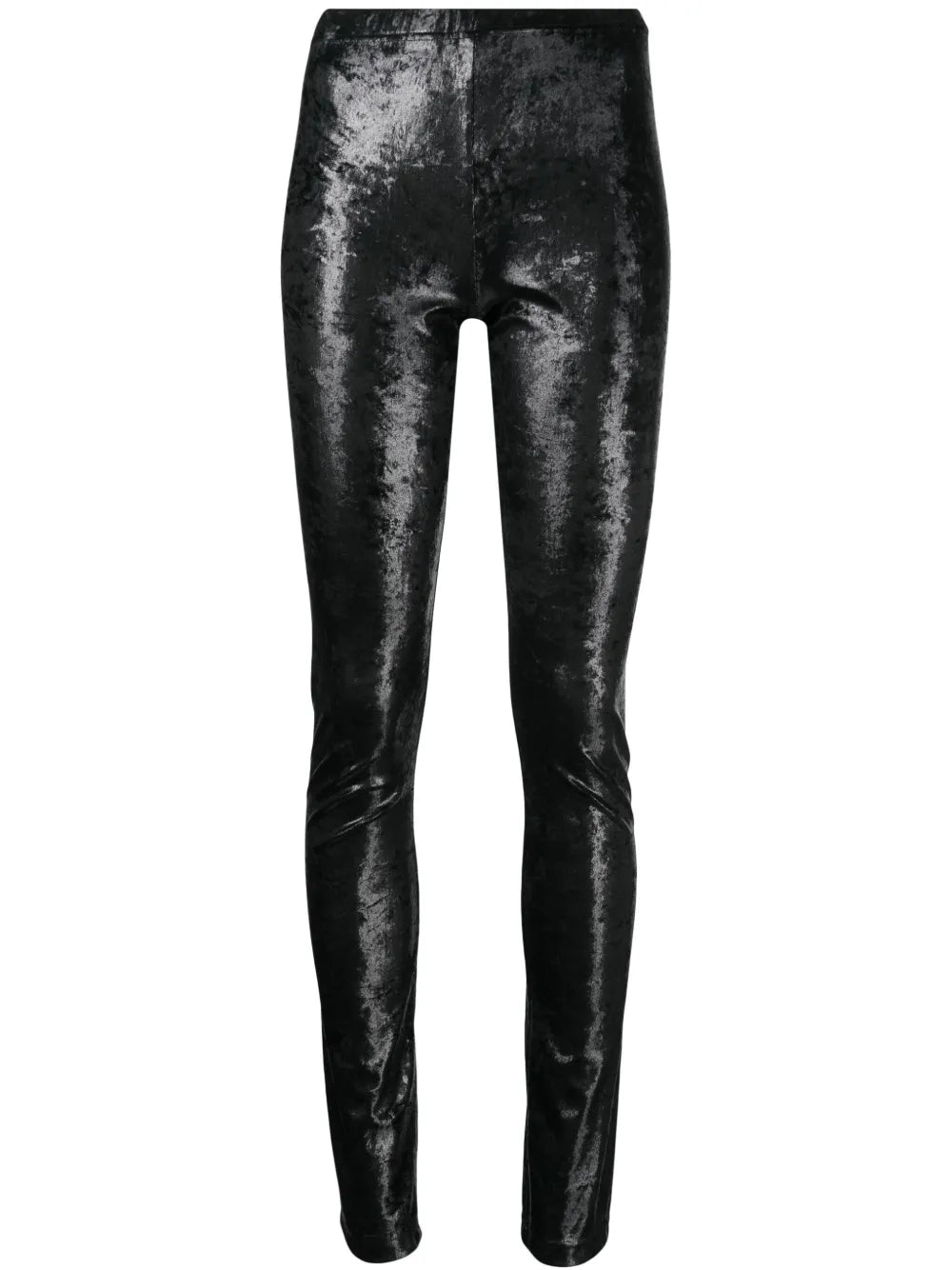 Mid-Rise High-Shiny Leggings