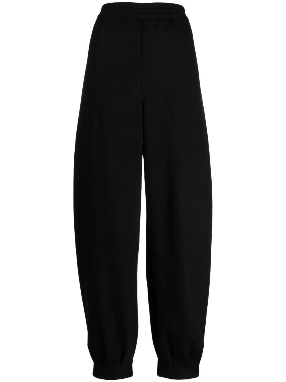 Elasticated-Waist Wool High-Waist Trousers