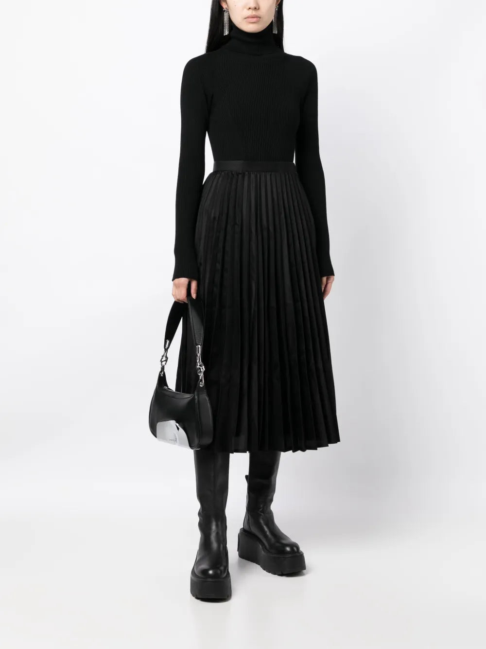 High-Waist Pleated Skirt