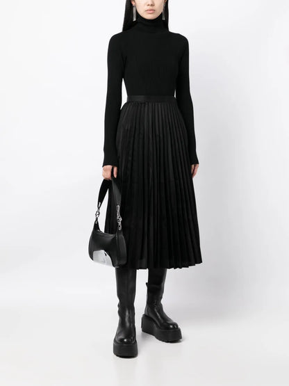 High-Waist Pleated Skirt