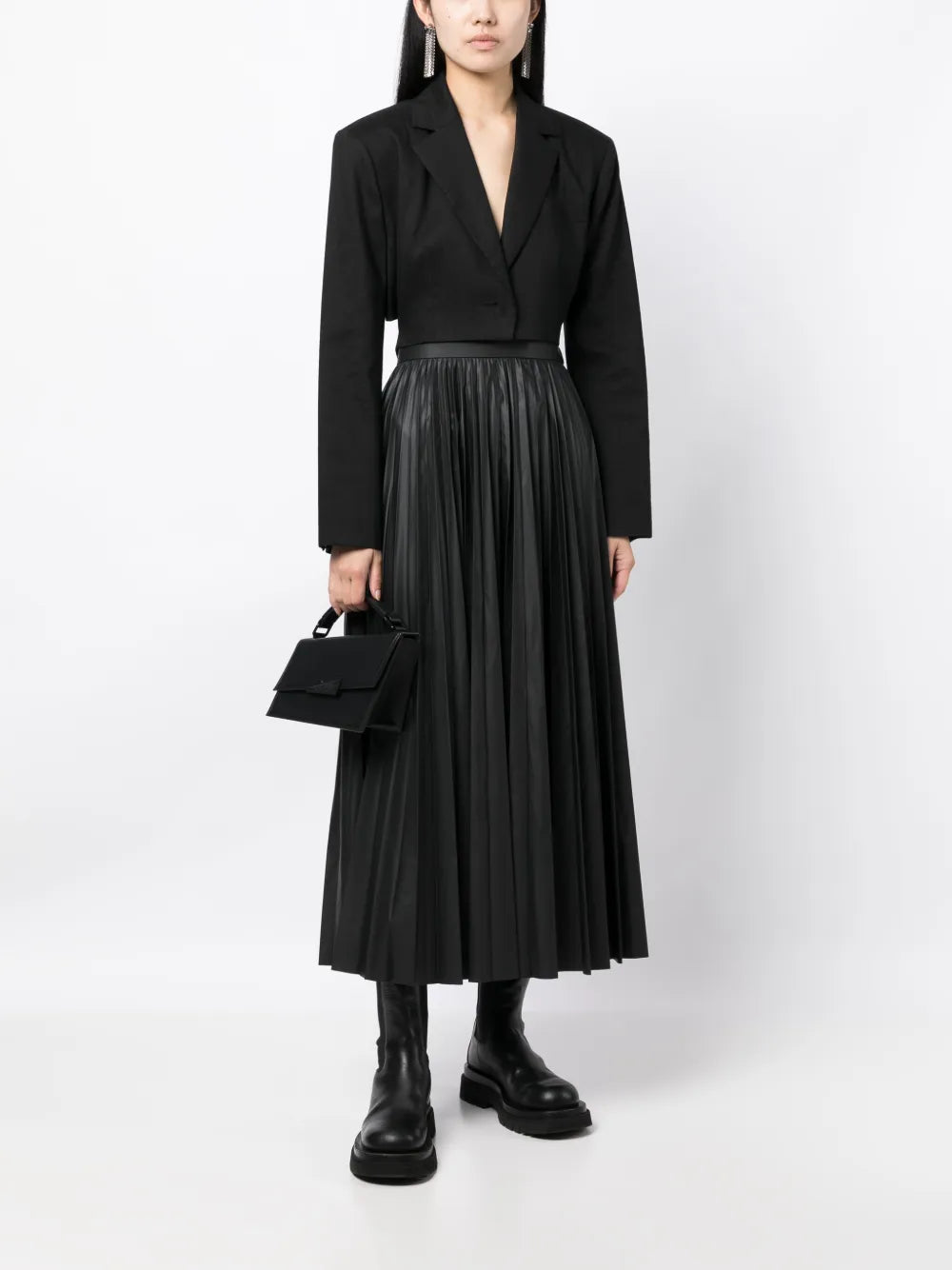 High-Waist Pleated Skirt