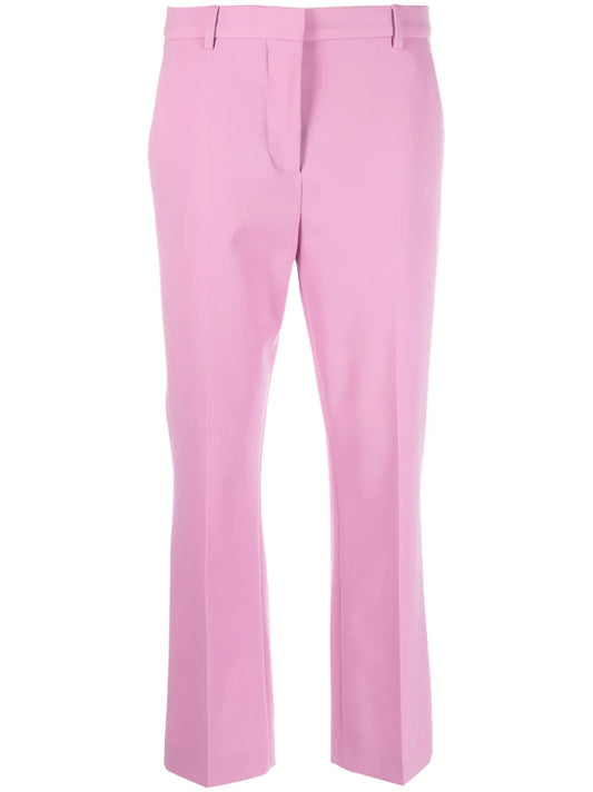 Virgin Wool-Blend Cropped Trousers
