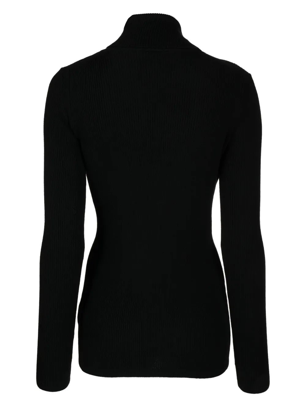 Front-Slit Wool Knitted Top