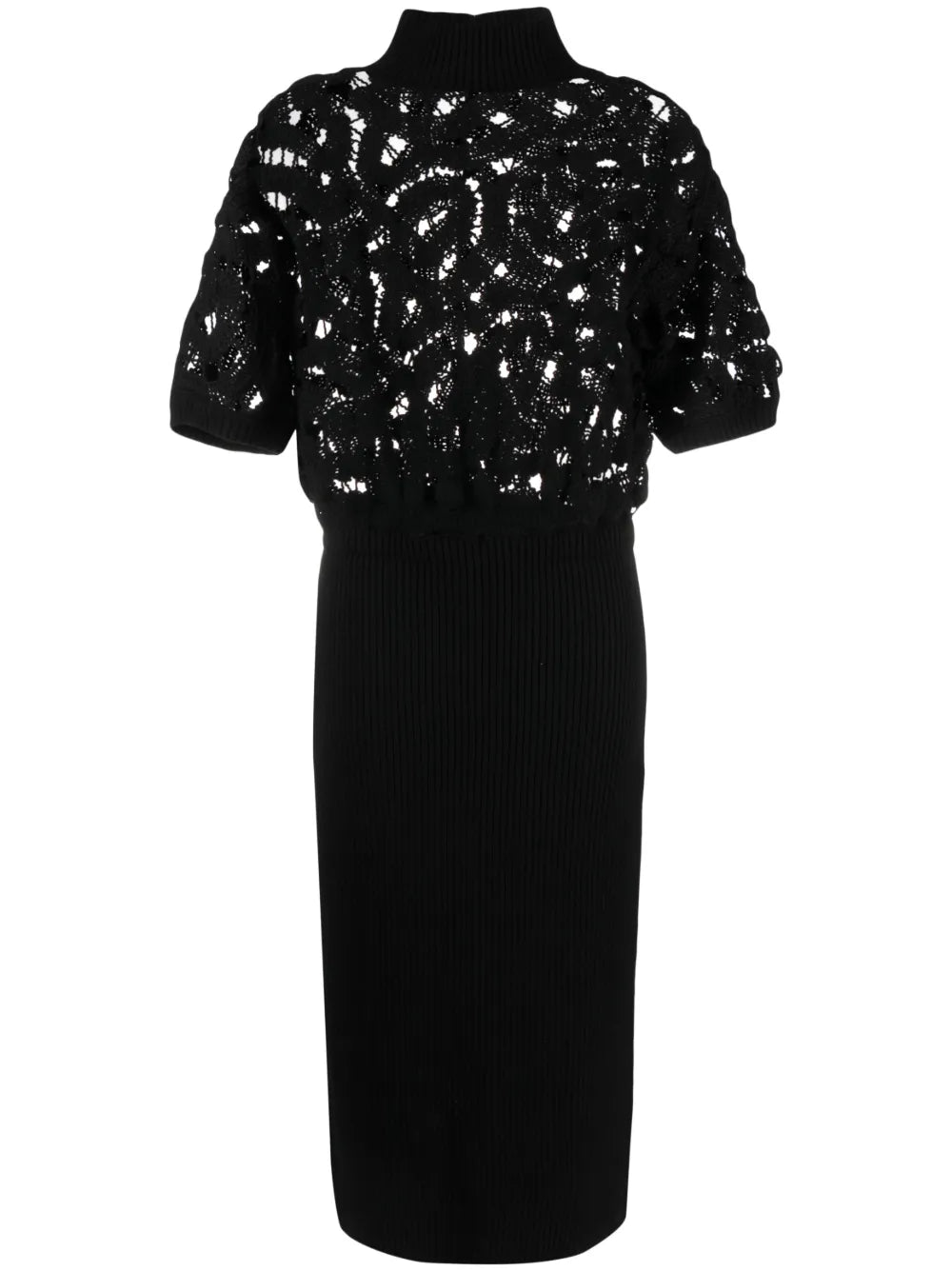 Open-Knit Midi Dress