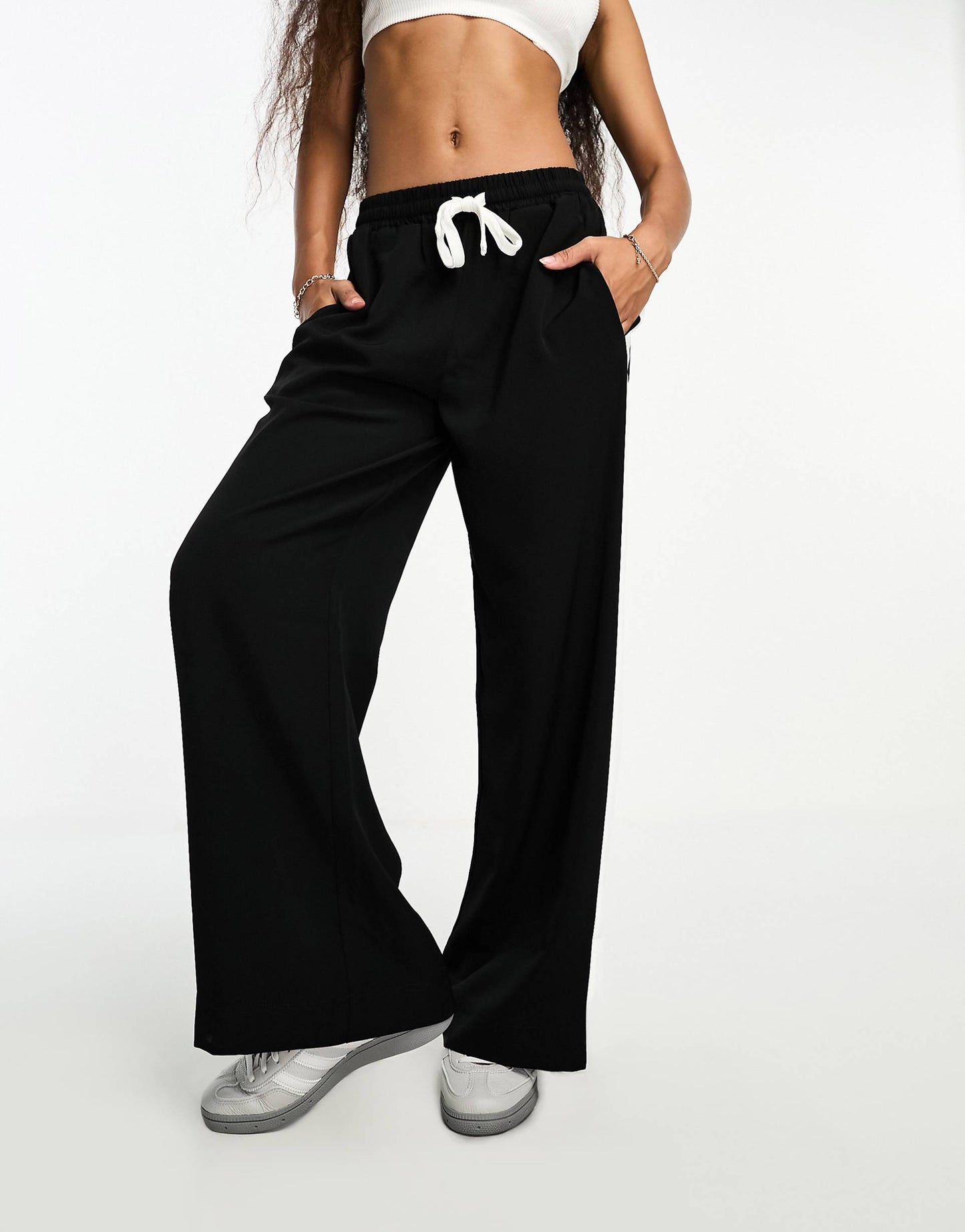 Petite Pull On Trouser With Contrast Panel