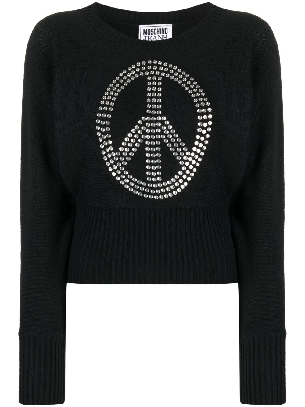 Studded Peace Symbol Sweater