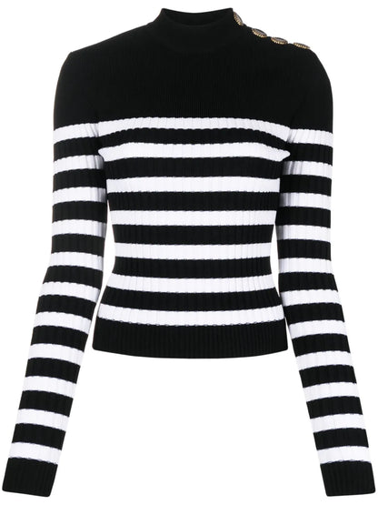 Striped Roll-Neck Jumper