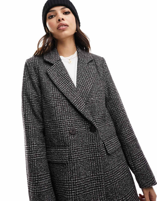 Double Breasted Wool Blazer Coat