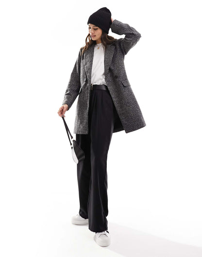 Double Breasted Wool Blazer Coat
