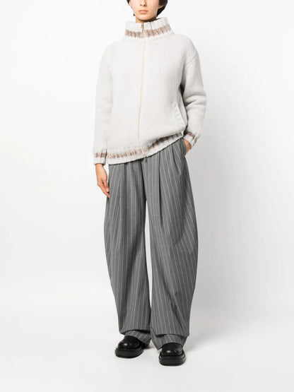 Striped Wool Cardigan