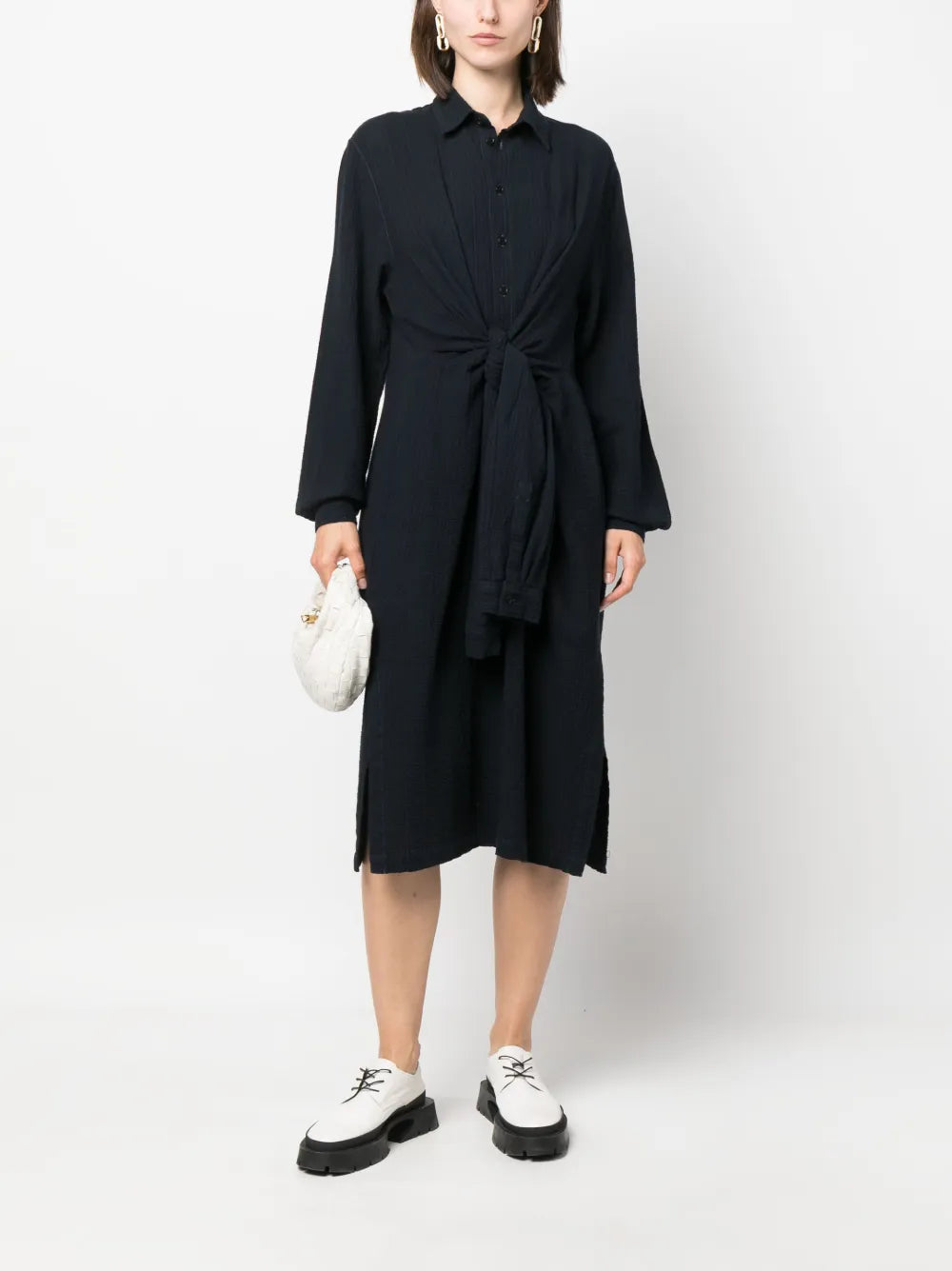 Spread-Collar Shirtdress