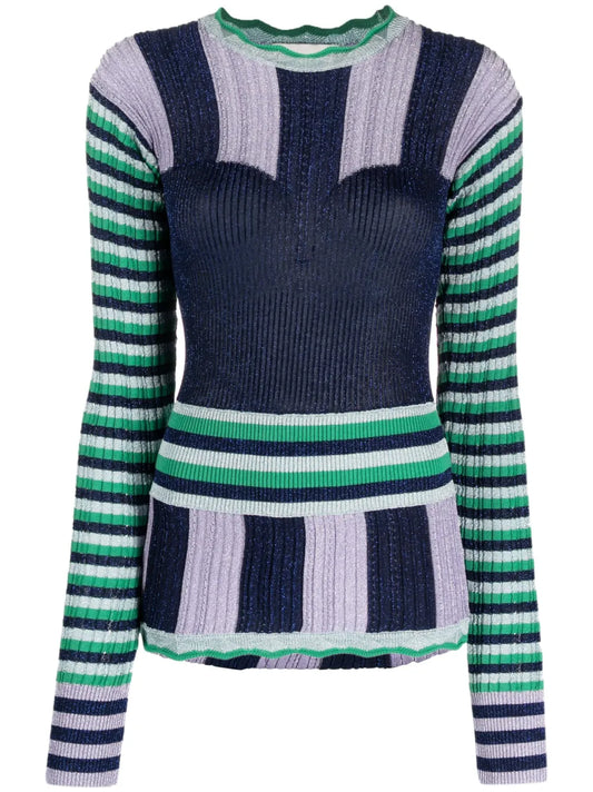 Colour-Block Knit Jumper