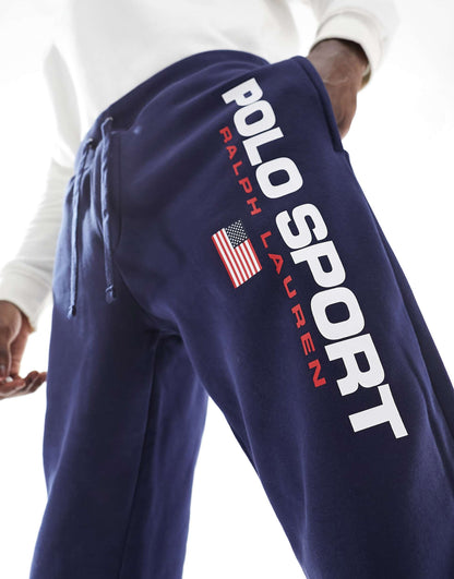 Sports Capsule Flag Logo Cuffed Joggers