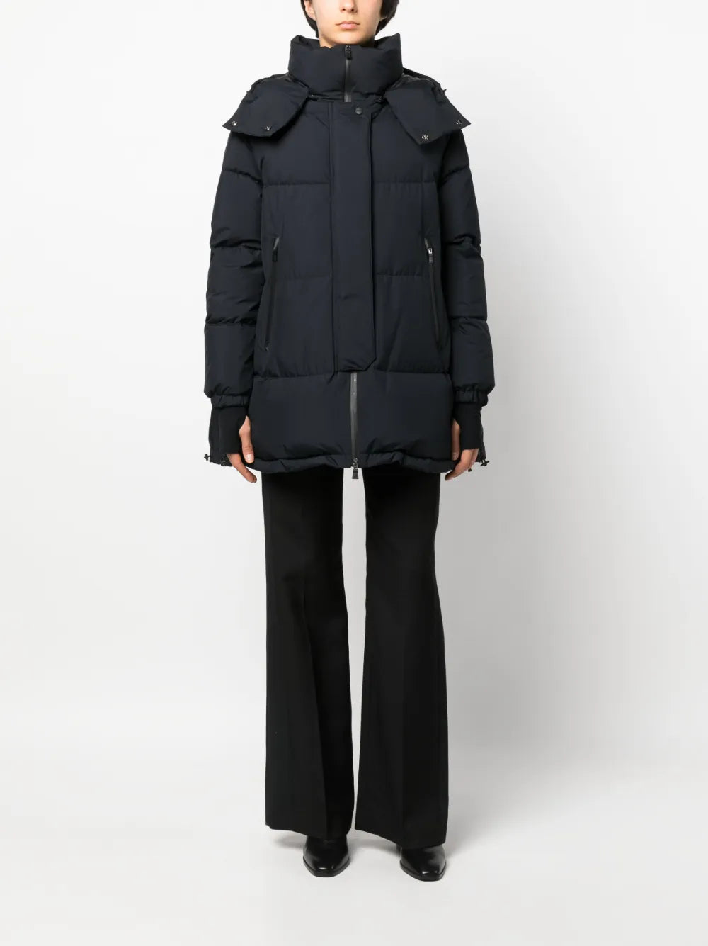 Short A-Line Padded Hooded Coat