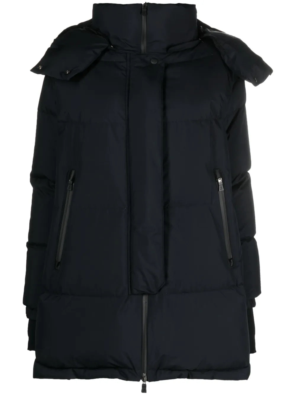 Short A-Line Padded Hooded Coat