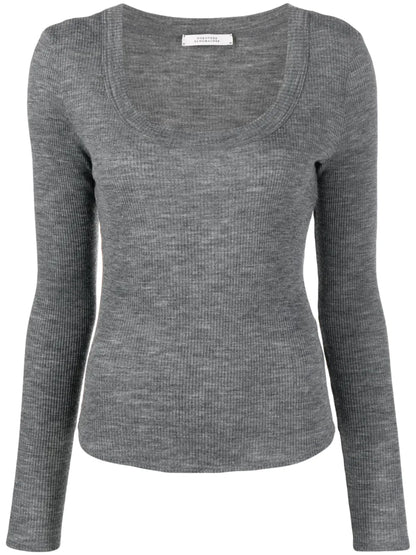 Long-Sleeve Wool Top