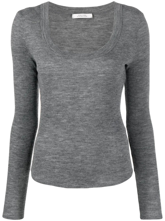 Long-Sleeve Wool Top