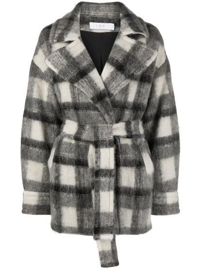 Pamae Checked Belted Coat