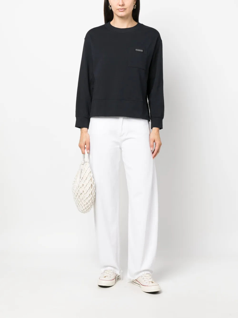 Logo-Patch Cotton Sweatshirt
