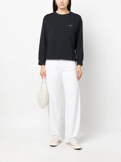 Logo-Patch Cotton Sweatshirt